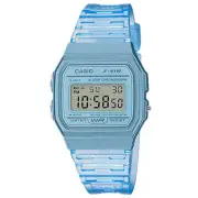Casio Men's Transparent Blue Digital Watch - F-91WS-2CF