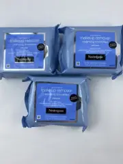 3 Pack 25 Ct Neutrogena Makeup Remover Pre-Moistened Cleansing Towelettes Refill
