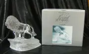 New Cristal d'Arques Lion Lead Crystal Figurine Figure sculpture cat glass