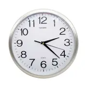 Concise Silent Non-Ticking Round Wall Clock Quartz- Silver 30CM