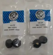 Lot of 2 Bags Workman KN-5P CB Radio OEM Plastic BLACK 5mm Thread Knobs