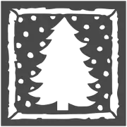 6"x6" Clear Plastic Stencil - Christmas Tree (MC687)