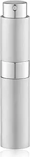 Lulupack 10ml Perfume Atomizer Refillable, Mini Cologne Spray Bottle Empty, Refillable Portable Sprayer (1pcs, Sliver)
