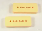A Pair of P-90 p90 Soap-bar Pickup Covers 50mm and 52mm ,Cream