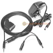 AMSTRAD CPC 464 TV CONNECTION KIT - PSU ADAPTER & ACTIVE RGB SCART CABLE