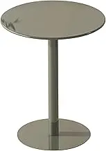 Small Round Modern Coffee Table, Tall Bistro Pub Table, Metal Patio Dining Table Green Kitchen Work Table for Home, Office, Living Room and Apartment, Easy Assembly(40x62cm)