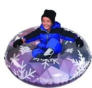 Inflatable Snow Tube | Heavy Duty Snow Tube Inflatable Sled with 2 Handles,Tear-Resistant Kids Snow Sled Sledding Tube for Outdoor Playing