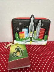 Loungefly Elf Buddy in Manhattan Christmas Zip Around Wallet - New