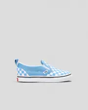 [Vans] Vans Toddlers' Slip-On V Shoes in Theory Checkerboard Heritage Blue Size 4 4 Theory Checkerboard Heritage Blue