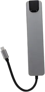 PHENOFICE 8-in-1 Type Docking Station for Laptop USB c to Ethernet 87w Pd 4k Silver No Drivers Needed