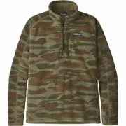 PATAGONIA Men's Better Sweater Fleece 1/4 Zip Jacket Pullover Camouflage Size S