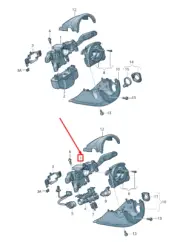 AUDI A3 Sportback 8V Steering Column Combination Switch 8V0953502D