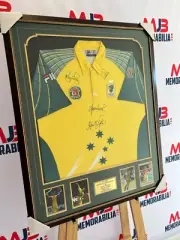 Shane Warne Glenn McGrath Ricky Ponting Brett Lee Rare Signed ODI Shirt with COA