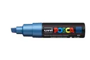 Uni Posca PC8K Paint Marker Chisel Metallic Blue