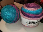 Caron Chunky Cakes Yarn In Plum Perfect 2pk
