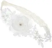 [FRCOLOR] Women Elegant Lace Wedding Comfortable Elastic Thigh Ring Accessories for Brides Bridesmaids for Weddings Parties Ceremonies White