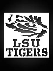 6x6 inch Custom Drawing Stencil, LSU Tigers, Reusable Plastic