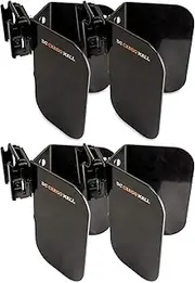 DC Cargo Mall 4-Pack, Motorcycle E-Track Wheel Chock, Black – E-Track Wheel Chock for Dirt Bikes – Supports Tires up to 6” Wide – E-Track Accessories