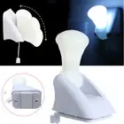 LED Wall Night Light Bulb Cordless Battery Portable Handy Pull String Lamp