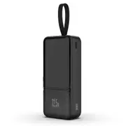iQuick Power Square Power Bank 30000mAh 22.5W LED Display USB Type-C Type-A - Black