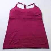 CRZ Yoga Poppy Womens Speedy Seamless Built-in Bra Tank AP2 Magenta Purple Large