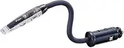 Napolex Fizz-1102 Car Cigarette Lighter Socket Light, for 12 V Cars, with Fuse, Flexible Length 4.9 inches (125 mm), LED Light, Blue/White Switching, Slim Stick Type, Easy Installation