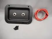 Dual speaker jack plate w/1/4" jacks + 18" of 14ga speaker wire + screws