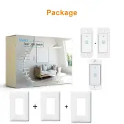 Nexete Smart Switch 3-Pack Wi-Fi work with Alexa Google Home Smart Life App