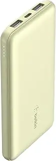 Belkin BoostCharge USB-C Portable Charger 10000mAh Power Bank, 1 USB-C Port and 2 USB-A Ports & Included USB-C to USB-A Cable for iPhone 16/15/14/13 Series, Samsung S24 & More-Yellow