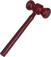 Veemoon Mini Wooden Judge Gavel for Courtroom Roleplay Accessory Natural Judge Hammer for Imaginative Play Educational Tool for Home School Cosplay Auction Props