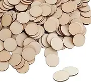 WELANE Round Wood Slices, 50 PCS Natural Unfinished Blank Round Wood Chip for DIY Crafts, Paintings, Pyrography, Christmas Decorations (1.18in/ 3cm)