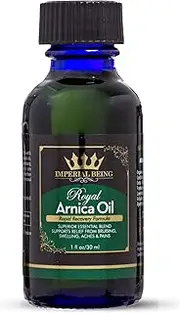 ROYAL ARNICA OIL - Rapid Healing Formula by IMPERIAL BEING - Super Premium Organic Herbal Blend with Essential Oils for Natural Pain Relief, Trauma, Bruise Care, Massage, Muscle Soreness & Aches (1oz)