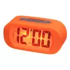 Round Electronic Alarm Clock, Orange Digital Alarm Clocks for Bedrooms