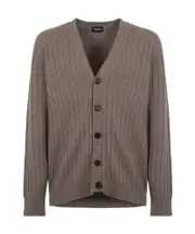 Drumohr Wool Blend Knit Cardigan XXL,XXXL grey