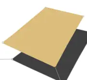 Heavy Duty Straight Edge Waterproof Shade Sail Canopy Cover Patio Awning in Sand