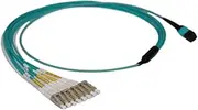 VJSUWI MPO Patchcord 8/12/24 Core Female MTP-12LC 6DLC OM4 Fiber Breakout Jumper - Type B FTTH Optic Cable (1M to 100M)(3-m,MPO-8LC female)