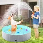 Foldable Dog Pool, Kiddie Pool Hard Plastic Pool for Kids, Portable Dog Pool ...