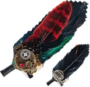[Generic] Feather Hair Clip - Colourful Feather With Alligator Clip | Clip on Feather Hat Accessory | Feather Hair clip With Alligator Clip | Decorative Feather Lapel Hair clip | Artistic Feather Hair Ornament