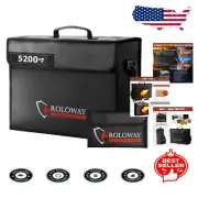 17x12 Fireproof Bag with 10-Layer Insulation for Documents & Cash Protection