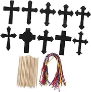 1 Set Bookmark Scratch Ornament Scratch Cross Decorations Crosses Rabbit Crafts Celebration Small Scratch Paper Art Hanging Decor Scratch Painting Black Paper Jam