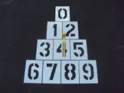 10" Number Stencils for a Parking Lot Playground 60 Mil Thick LDPE Plastic