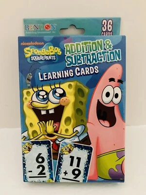 SpongeBob SquarePants Addition and Subtraction 36 Learning Cards