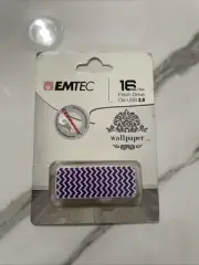 Emtec Flash Drive Wallpaper 16 GB Storage Purple White Design USB 2.0