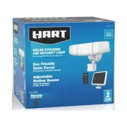 Security LED Light 3-Head Floodlight Solar Motion Entryways 2500 Lumen Hart NEW