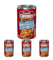 Campbell’s Chunky Soup Hearty Bean Soup With Ham 19 Oz Can Pack of 4