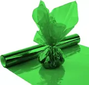 Christmas Green Cellophane Wrap Roll Translucent Green Cellophane Wrapping Pa...