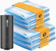 Vacuum Storage Bags with Electric Pump,VMSTR Large Medium Space Saver Bags for Travel Home USB Rechargeable Extra Large Vacuum Storage Bags for Bedding Clothes