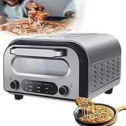 Smart Pizza Oven, 1700W Stainless Steel Touch Screen Countertop Pizza Oven 12", Electric Pizza Maker with 60-Min Timer, 6 Pizza Presets, Heats up to 450℃,Pizza Cooker for Home Restaurant