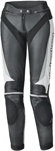 Held Lane II Ladies Motorcycle Leather Pants, black-white, Size 48 for Women Black White