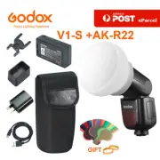 Godox V1-S 76Ws TTL Round Head Flash with AK-R22 Diffusion Dome KIT for Sony
